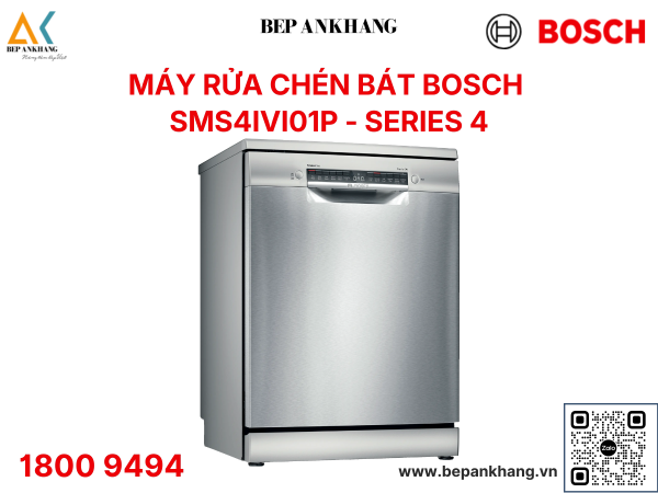Máy Rửa Bát Độc Lập 60CM HMH.SMS4IVI01P Series 4 - Xuất xứ: Thổ Nhĩ Kỳ
